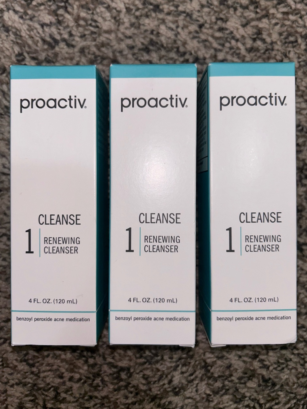 Lot of 3 NEW SEALED - Proactiv Renewing Cleanser - Step 1 Ance Blemish Oily Skin